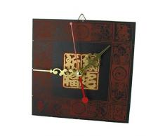lachineuse PENDULETTE de Table ou Murale - 15 x 15 cm - Décoration Idéogrammes VÅux de Chance et Bonheur