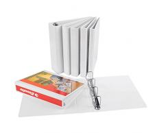 Esselte Essentials 49704 Classeur à anneaux personnalisable A4 Capacité de 380 feuilles Carton recouvert de polypropylène anneaux 40mm Blanc