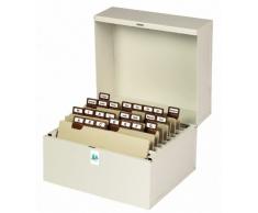 Boite a fiches metalib - classement de 500 fiches en largeur - 74x105mm a 75x125mm