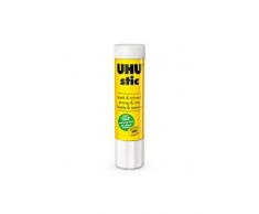 UHU Stic Batons de Colle sans solvant, 21 g, Lot de 5, Blanc