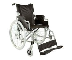 GIMA Royal Chaise roulante/Fauteuil roulant, assise de 46 cm, tissu noir