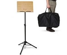 Pupitre en bois - Pupitre pliable et très stable avec sac - Convient pour les enfants et les adultes musiciens au violon et à la guitare, idéal pour les musiciens debout