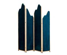 AIOEJP Séparateur de Pièce Pliant Écran de Confidentialité Paravent Mur Temporaire Étanche Métal Double Face Lisse Suède - Bleu Marine