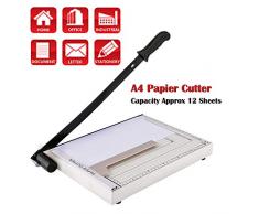 Coocheer Massicot A4 Rogneuse Guillotine Massicot Cisaille Personnelle 10 Feuilles Blanc