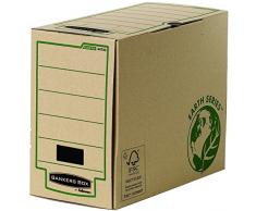 Fellowes 4470301 Boîte darchives Dos de 15cm format A4 Banker Box Earth Series - Montage manuel Marron (lot de 20)