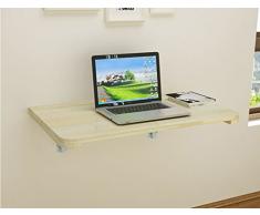 LNDDP Table Murale Rabattable, Bureau Table à Manger Pliant, Table en Bois Massif, Multi-Taille Couleur en Option: B, 80 * 40cm