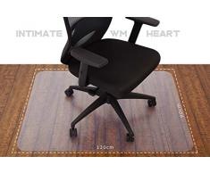 IWMH Tapis Protège-Sol Transparent, Tapis Antibruit de Chaise en PVC, Prévention des Eraflures sur Parquet, Antidérapant, Nettoyage Facile, Usage en Famille et en Bureau, 90 * 120 cm