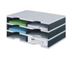 Styrodoc 268020398 Trieur du bureau Duo 6 compartiments x 33,1 x 22,3 cm (Gris/noir) (Import Allemagne)