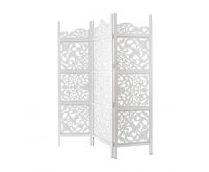 Atmosphera - Paravent en Bois Effet Blanchi 153 x 183 cm