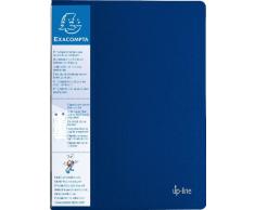 Exacompta 88202E Porte-vues personalisable rigide Kréacover Up line A4 avec porte étiquettes sur 3 Faces 40 vues Bleu