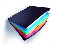 Durable 243501 Duralook Style Reliure Protège - Documents à Pochettes Amovibles - 20 Pochettes/40 Vues + 4 Intercalaires Couverture Coloris Noir