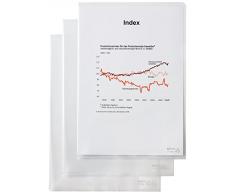 Rexel - Pack de 50 Chemises à Coin A4 - Transparentes - Grainée