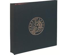 Exacompta - 96101E - Classeur Numismatique + 5 Feuilles Plastique Transparentes de 43 Cases + 5 Intercalaires en Carte Rouge - 24,5 x 25 cm - Noir