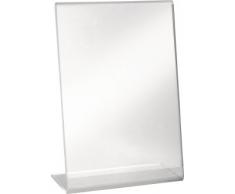 HELIT - Présentoir de bureau format A4 frappe, acrylique, oblique, adéquat comme support pour carte