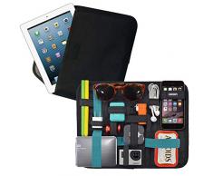 Cocoon GRID-IT - 9.7 Pochette et organiseur avec sangles élastiques/système dorganisation multifonctionnel avec fermeture éclair et sangle – Noir