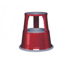 Wedo 212102 Tabouret marchepied mobile en métal Rouge