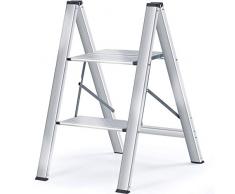 Kingrack Échelle pliable,Échelle Marchepied Pliante,Escabeau à 2 Marches Portable Antidérapant,Echelle Domestique en Antidérapante,Capacité de 150 KG