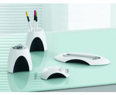 HAN Delta 1752-32 Distributeur à trombones Aimant inclus Blanc / noir 95 x 88 x 95 mm (Import Allemagne)