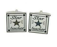 Boutons de manchettes Boutons de manchette enseignant~Star Teacher conférencier personnalisé gravé fort