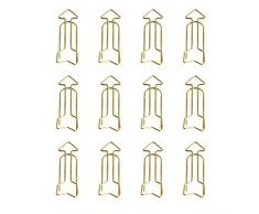 Gespout 12 Pcs Trombones en Forme de Flèche Clip de Signet Papeterie Etudiant Fournitures Scolaires de Bureau