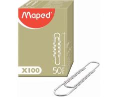 MAPED 48624 Boîte de 100 Trombones 50 mm