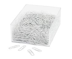 Wedo 901244600 Trombones en métal revêtu de plastique 27 mm Blanc Lot de 1000