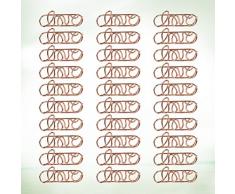 Toyvian Lot de 30 trombones en métal pour cartes, dossiers, notes, marque-pages amusants pour bureau, école, décoration de mariage