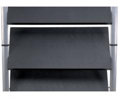 DD5GM - Alba - Présentoir Mobile - 5 Tablettes 3 Documents A4 - Métal et ABS - 51 x 82 x 166 cm - 4 Roulettes et Freins - Présentoir Mobile Montage Facile - Porte Documents - Porte Revues Journaux