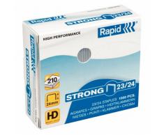 Rapid Agrafes en fil robuste Strong N°23, Longueur 24 mm, 1000 Agrafes, Agrafe jusqu’à 70 feuilles, Fil galvanisé, 24870500