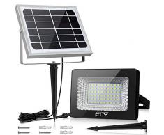 UPDATE Projecteur LED Solaire 60 LED, CLY Lampe Solaire Extérieur, Spot Solaire Extérieur, Eclairage Solaires Plus brillante, 300 Lumen Étanche IP66, Lumière Solaire Pour Jardin