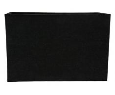 Abat-jour Rectangulaire en Tissu de Lin Noir et Contemporain par Happy Homewares