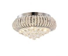 KJLARS Applique de plafond contemporain cristal plafonnier salle de bain lustres de cristal