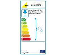 Trio Leuchten 608100324 Plafonnier en Verre de Champagne en Albâtre de Couleur Rouille