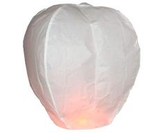 5 x Lanternes Blanches chinoise celestes volantes biodégradable pour fêtes , moments romantiques et magiques