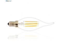 Elinkume 12X E14 Forme Bougie LED 4W Ampoule LED COB Candle Bulb Blanc Chaud 427LM Super Lumineux Flame Tip LED Lighting 220-240V