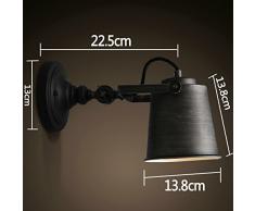 Coquimbo Applique Murale Vintage, Rustique réglable Industrial Lumière Applique Murale Luminaire Lampee pour Maison, Bar, Restaurants, Café de Décoration, Noir (E27 Ampoule non incluse)