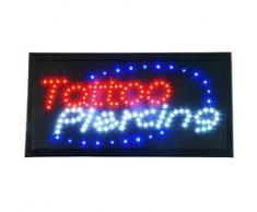 Panneau LED rectangulaire multicolore clignotant lumineux fluo puissant avec chaîne de suspension incluse 45 mm x 25 mm x 2 mm