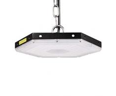 100W Projecteur LED exterieur, Spot LED Extérieur, Lustre Industriel à baie haute de 9000LM, IP65 6000-6500K éclairage datelier pour Entrepôt, Usine, Atelier, Gymnase (Chaîne)