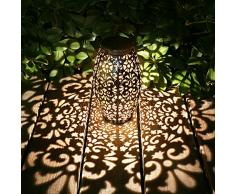 Lanterne solaire sallume pour accrocher des ornements extérieurs cadeau décoration extérieure lanterne de table solaire argenté étanche lampe solaire lampe décorative pour jardin, patio, cour