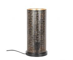albena shop Lakia forme de lampe de table orientale H 30,5 cm/ø 15 cm métal noir
