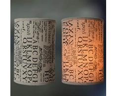 DAISHOP Abat-Jour Cylindrique en Tissu Tambour, Lampe De Table, Lampadaire, Lustre, Abat-Jour, Abat-Jour pour Plafonniers, Set De 1,F