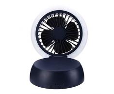 DF-FR Lampe Champignon créative Ventilateur de Table Double Usage Muet Grand Vent Ventilateur de Charge USB Été Portable Petit Ventilateur (Couleur: Bleu foncé)