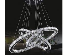 Tenlion Crystal Lustre Pendentif Lampe de Plafond 30cm * 50cm * 70cm Cool Blanc