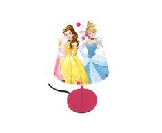 Lexibook LT010DP Lampe de Chevet lumière Douce avec Abat-Jour Chambre Enfants, Décoration, Disney Princess, Belle, Arielle, Cendrillon, Aurore, Raiponce