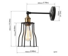 Métal Plafonniers Retro Lustres Metal Murale Applique Cage Luminaire Suspension Plafonnier Applique Réglable Industrielle Chambre Applique Edison Culot E27