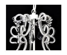 vidaXL Lustre Cristal Classique 5 Feux 2800 Pampilles Plafonnier Lampe Plafond
