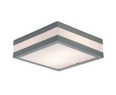 Brilliant AG 96233/22 Plafonnier d'extérieur, Acier, E27, 11 W, Gris