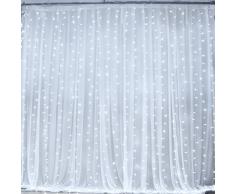 Guirlande Rideau Lumineux ,300 LEDs 3M x 3M Lumières Féériques Fenêtre Lumineux LED 8 Modes de Fonctionnement Décoration pour Soirée de Mariage et Noël, Cour,Jardin