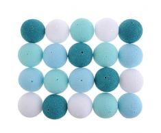 20 LED Balle Boule De Coton Guirlande Batterie Lumineuse à Piles Léger Lumière Lampes Pour la Fête de Noël Maison Décor (non incluses)