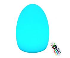 Lampe de LED Table Cube Lumineux,KINGCOO Lampe Dambiance LED Boule Rechargeable de Nuit pour Décoration de Mariage Noël anniversaire Cadea (10x15cm-Oeuf)